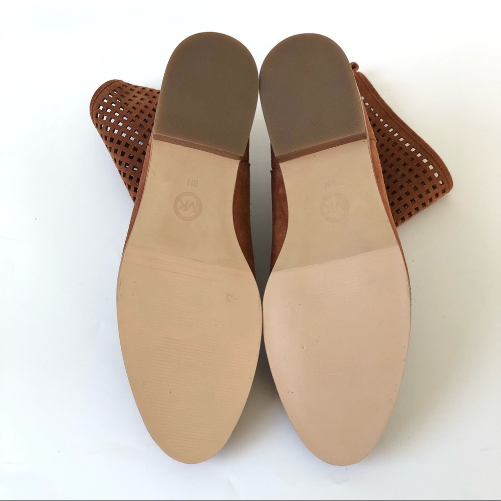 MICHAEL Michael Kors Caramel Suede Graham Ankle Boots Size 9 M - Picture 7 of 8